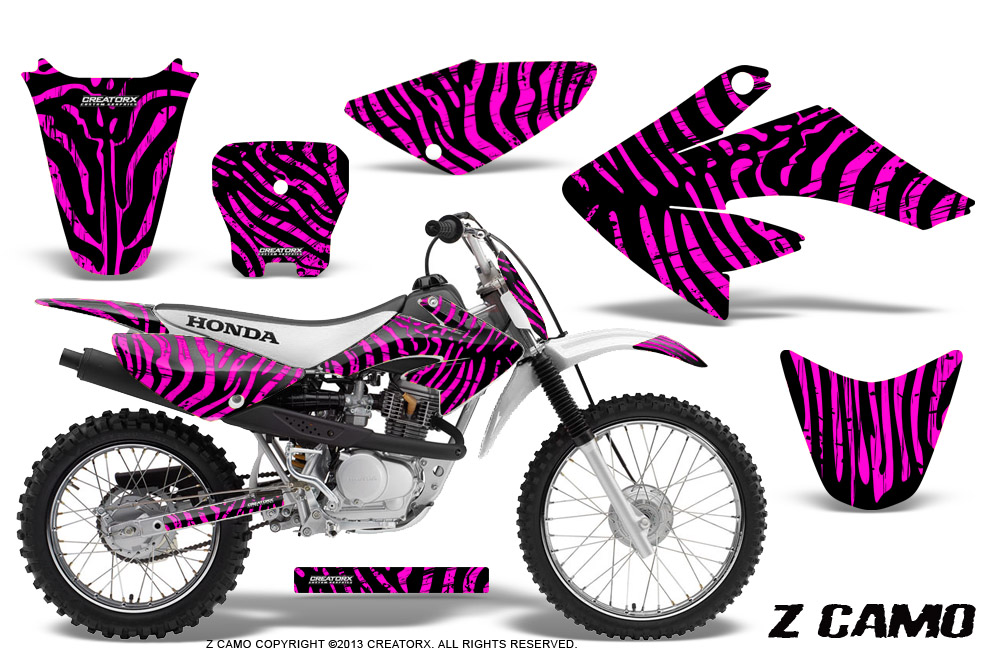 CRF 70-80-100 Graphics Kit ZCamo Pink